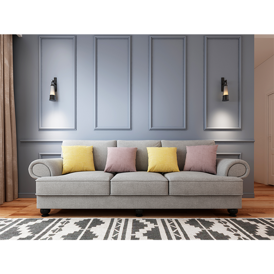 The Cloud Nine 3-Seater Sofa Grey - TRENDZ