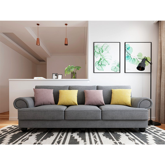The Cloud Nine 3-Seater Sofa Slate Grey - TRENDZ