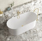 1500/1700*750/800*580mm INS OTTI Bondi Matt/Gloss White Oval Acrylic Freestanding Bathtub
