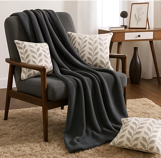 Jason Polar Fleece Blanket Charcoal - Single