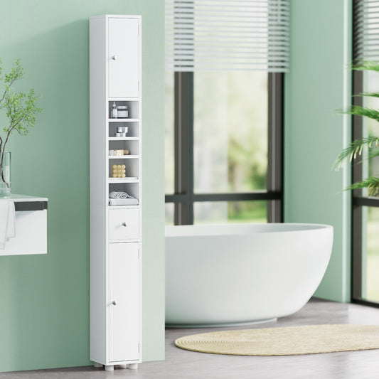 TRENDZ white space-saving bathroom furniture Australia tall storage cabinet with shelves and drawers